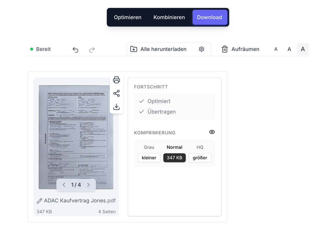 Shrinking PDFs now under Downloads