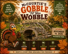 McCourtie’s Gobble ’Til You Wobble logo