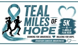 Teal Miles of Hope 5k & 1 Mile Fun Run Logo