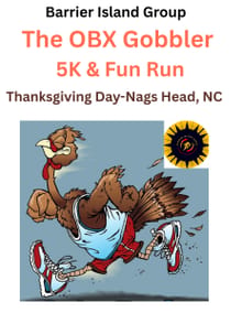 The OBX Gobbler 5K & Fun Run logo