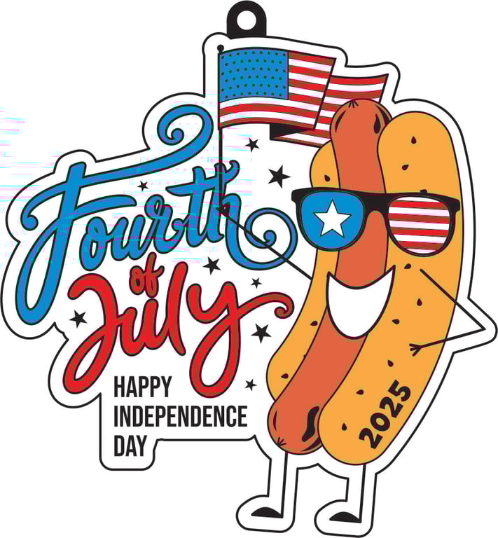 2025 Fourth of July 1M, 5K, 10K, 13.1, 26.2 – Benefitting Homes for Our Troops Logo