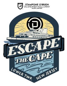 Stampone O'Brien Dilsheimer Holloway Escape the Cape Triathlon logo