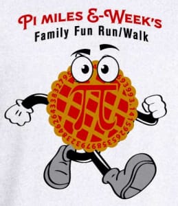 Pi Miles E-Week's Family Fun Run/Walk Logo