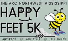 The Arc Northwest Mississippi Happy Feet 5K logo