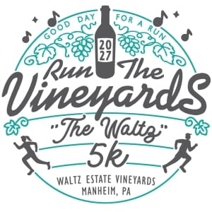 Run the Vineyards - "The 5K Waltz" Logo