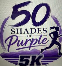 The Goddess 50 shades of purple 5k logo