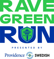 Seattle Sounders FC Rave Green Run presented by Providence Swedish logo