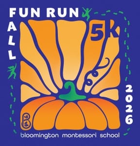 Bloomington Montessori Fall Fun Run 5K Trail Race and Family Fun Run Logo
