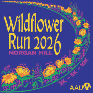Morgan Hill AAUW Wildflower Run Logo