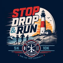 Stop Drop and Run 5k 10k logo