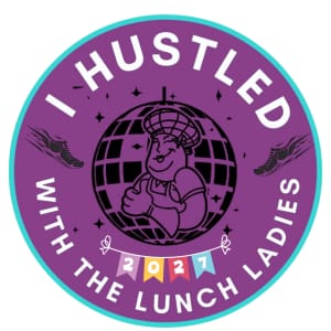 Lunch Lady Hustle 5K Run/Walk Logo