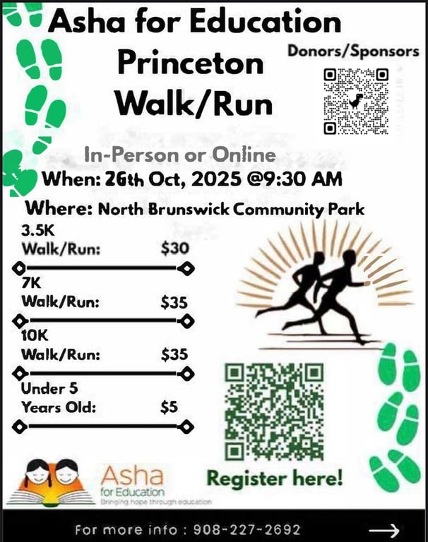Asha for Education Princeton's Walk/Run logo