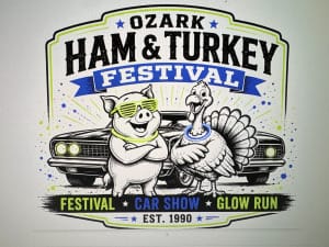 Ozark Ham & Turkey Festival 5K Glow Walk/Run Logo