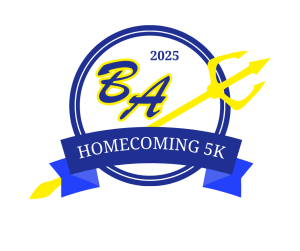 BA Cross Country 2025 Homecoming 5k & 1.5mile Run/Walk Logo