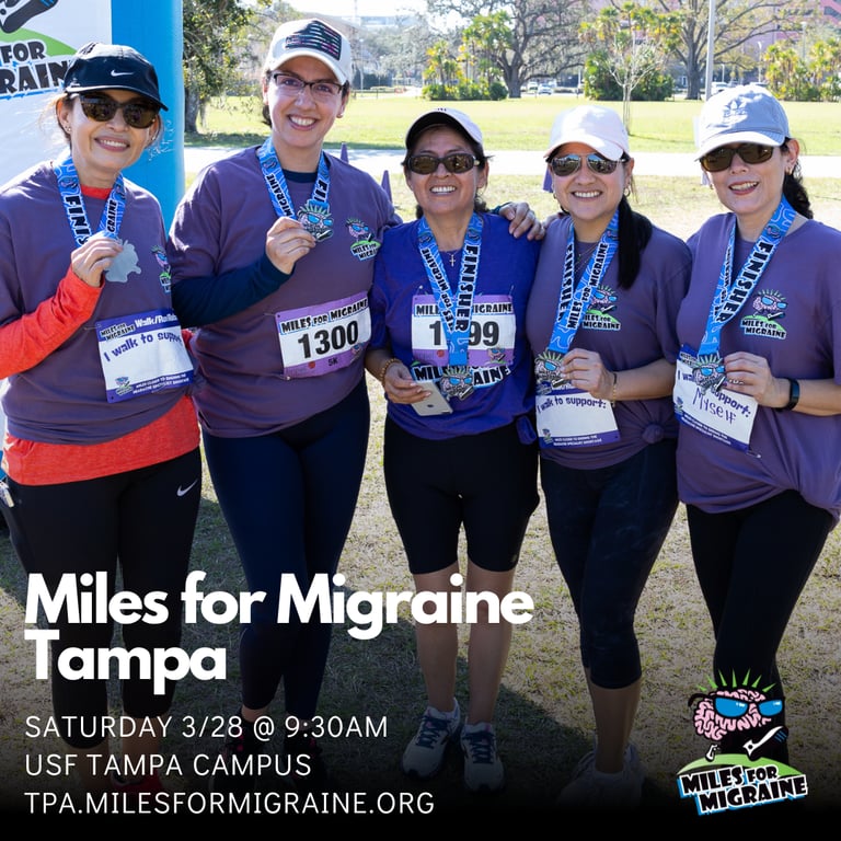 Miles for Migraine Tampa logo