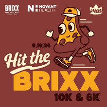 Hit The Brixx 10K & 6K Presented by Novant Health logo