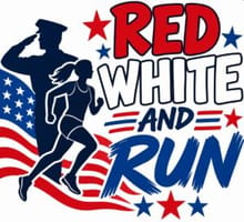 Red, White and Run 4k for Veterans logo