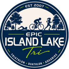 Epic Races' Island Lake Triathlon, Duathlon, Aquabike logo