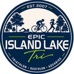 Epic Races' Island Lake Triathlon, Duathlon, Aquabike Logo