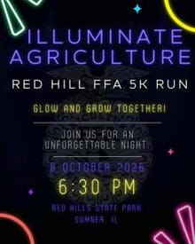 Red Hill FFA Glow Run logo