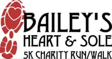 Bailey's  Annual Heart & Sole 5K Charity Run/Walk logo