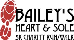 Bailey's  Annual Heart & Sole 5K Charity Run/Walk Logo
