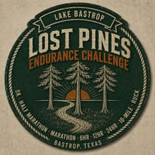 The Lost Pines 5K • 10-Mile • Half Marathon • Full Marathon • 6HR • 12HR • 24HR • Ruck logo