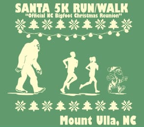 Santa's 5K Run/Walk - Official NC Bigfoot Christmas Reunion Presented by Global Contact Services Logo
