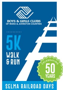 The 50th Annual Boys & Girls Club Selma Railroad Run 5K logo