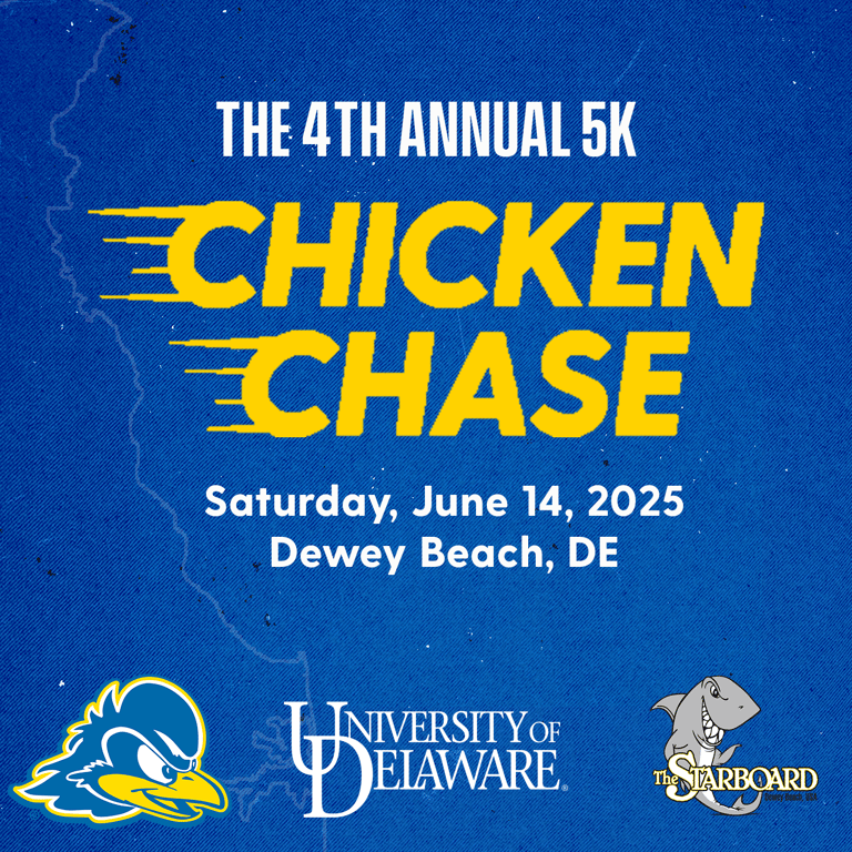 University of Delaware's 4th Annual Chicken Chase 5K / 1 Mile Logo