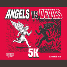 Angels vs Devils 5k logo