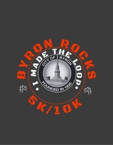 Byron Rocks  5k & 10k - Run it. Walk it. Ruck it. Logo