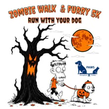 PAWS Zombie Walk & Furry 5k logo
