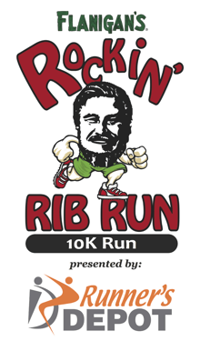 13th Annual Flanigan's Rockin' Rib Run 10K presented by Runner's Depot logo