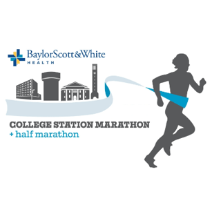 2026 Baylor Scott & White College Station Marathon + Half Marathon Logo