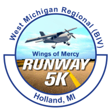 Wings of Mercy West Runway 5K logo