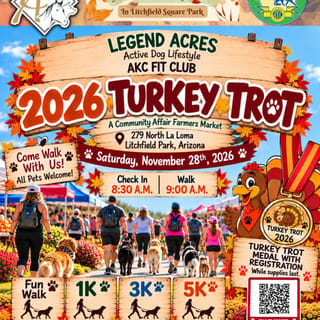 2026 Dog-Friendly Turkey Trot | Litchfield Park AZ | Small Business Saturday Logo