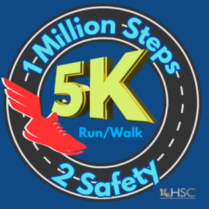 1 Million Steps 2 Safety 5K Run/Walk Logo