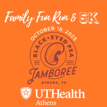 Black-eyed Pea 2026 Fun Run & 5K sponsored by UT Health East Texas logo