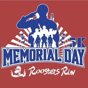 Roosters Memorial Day 5k Run Logo