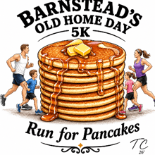 Barnstead's Old Home Day Run for Pancakes 5k logo