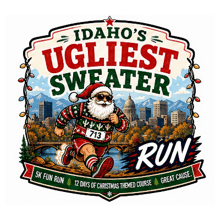 Idaho’s Ugliest Sweater Run, brought to you by The Dirty U logo