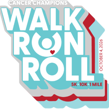 Cancer Champions Walk-Run-Roll logo