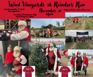 Wind Vineyards Reindeer Run/Walk Logo