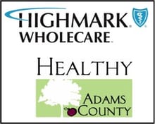 The Highmark Wholecare Labor Day Free 5K, presented by Healthy Adams County logo