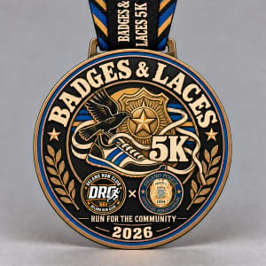 Badges and Laces 5k Logo