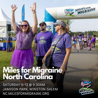 Miles for Migraine North Carolina Logo