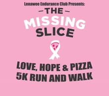 The Missing Slice -  Love, Hope & Pizza 5K logo
