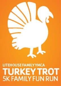 Litehouse Family YMCA Turkey Trot 5k Logo