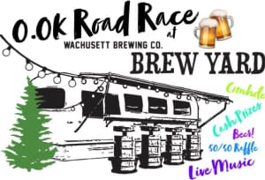 Wachusett Brew Yard 0.0 Road Race (We're Not Running Anywhere) Logo